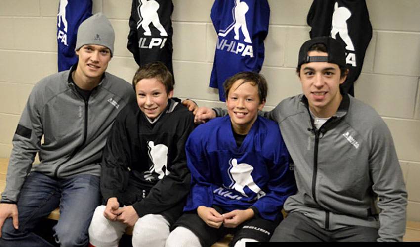 GAUDREAU & RAYMOND SURPRISE KIDS AT CARDEL ARENA IN CALGARY