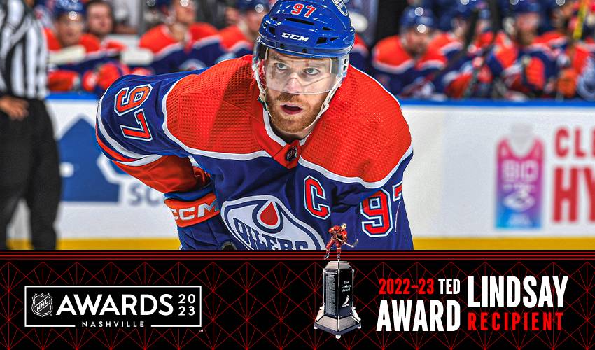 NHL.com Media Site - News - Connor McDavid Voted 2022-23 Ted Lindsay Award  Recipient by NHLPA Members