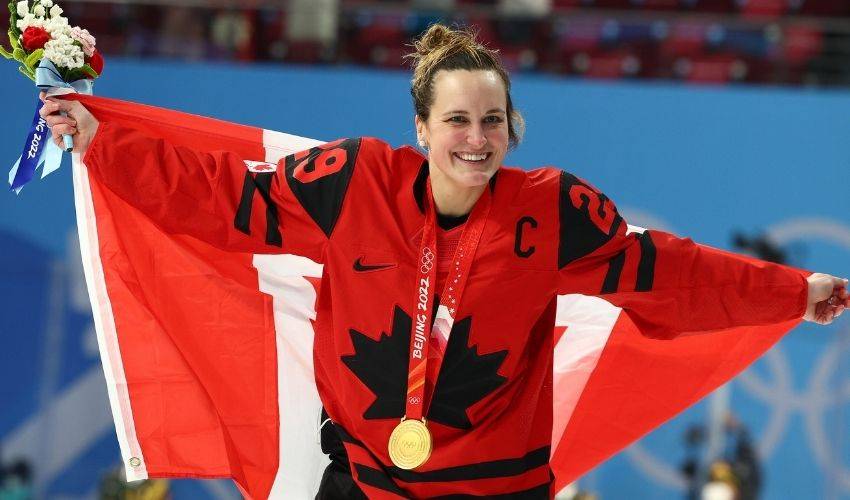 After capturing her third Olympic gold, Marie-Philip Poulin remains determined to grow the women's game