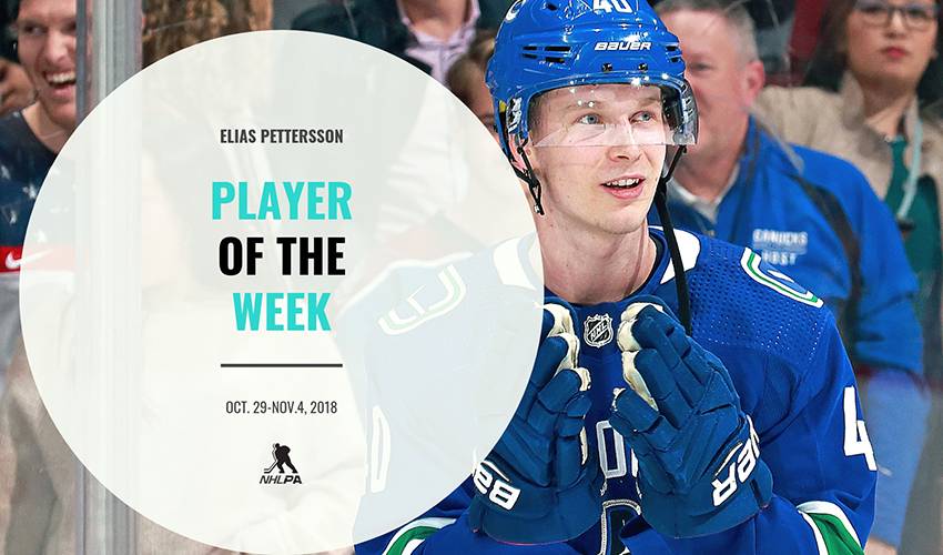 Canucks' Elias Pettersson wins Calder Trophy