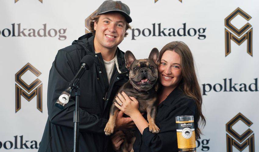 Charlie McAvoy shares spotlight with pup Otto in dog treat launch