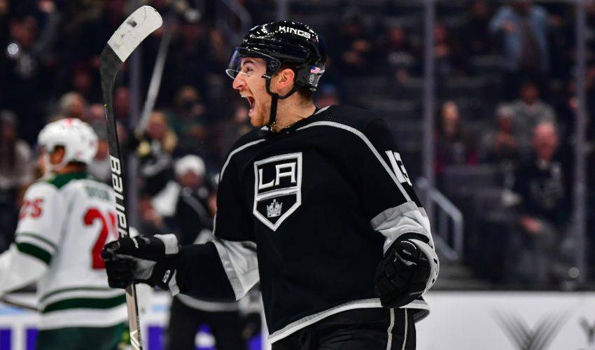 Gabriel Vilardi Los Angeles Kings Game-Used Goal Puck from March 2, 2023  vs. Montreal Canadiens