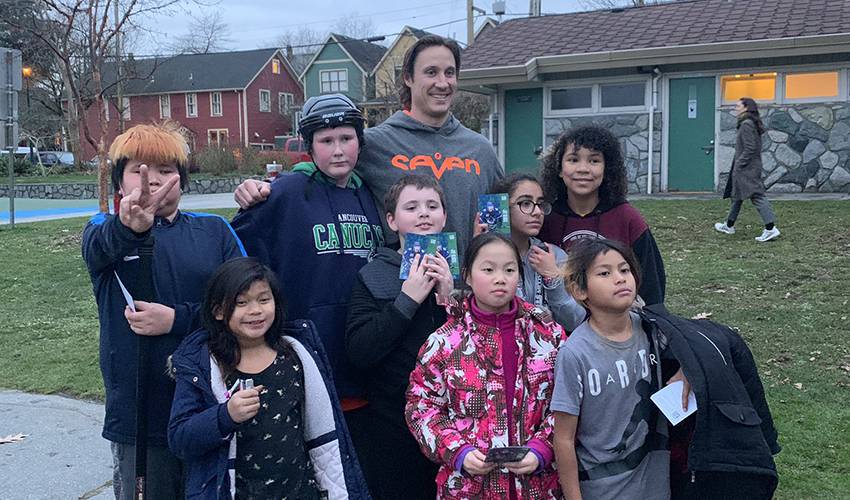 Homework then hockey: Beagle connects with East Vancouver youth