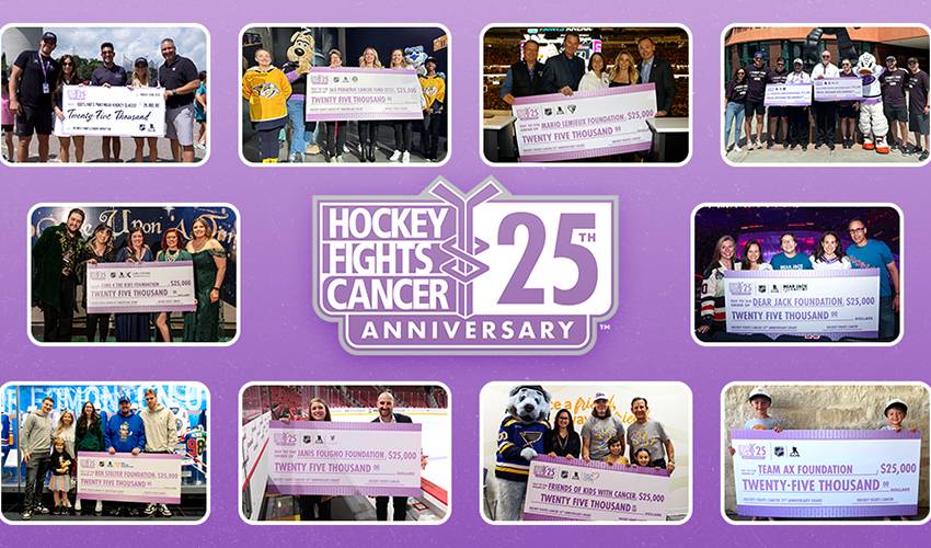 NHL, NHLPA complete giving campaign to commemorate 25 years of Hockey Fights Cancer