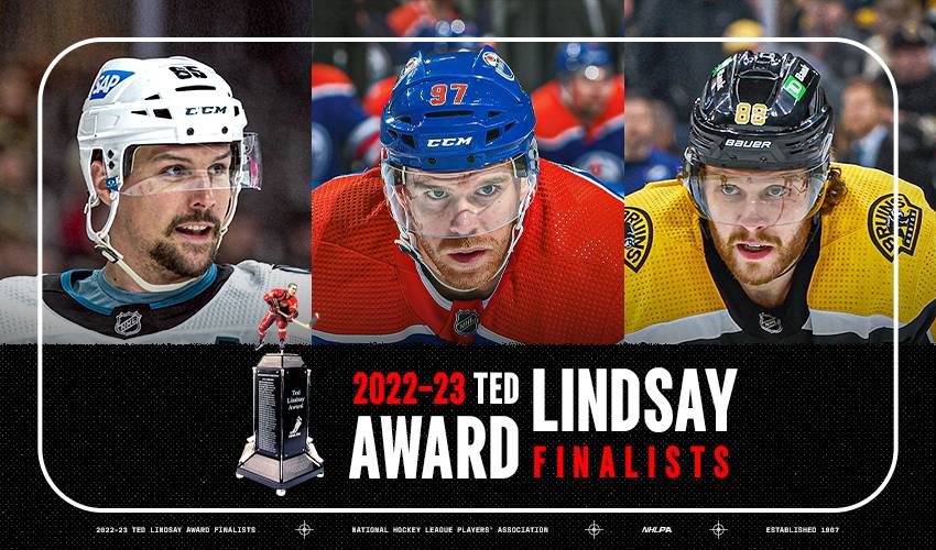 202223 Ted Lindsay Award finalists Karlsson, McDavid and Pastrnak