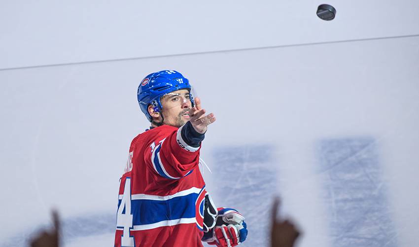 Tomas Plekanec scores in his 1,000th NHL game, Canadiens beat Red Wings 7-3