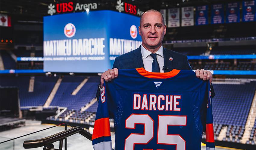 Mathieu Darche introduced as Islanders' head of hockey operations