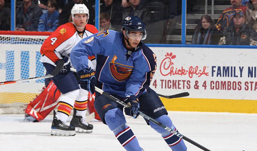 A pro hockey team is honouring the Atlanta Thrashers in a unique