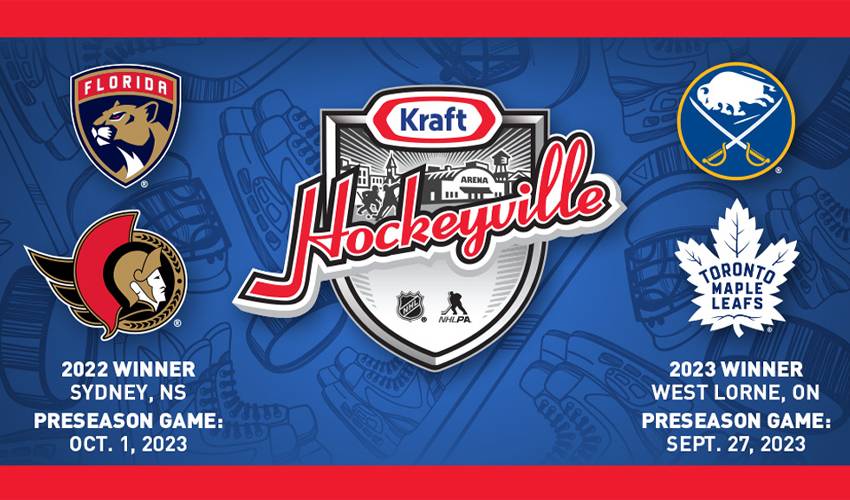 Kraft Hockeyville’s NHL preseason matchups announced for 2022 and 2023 winning communities