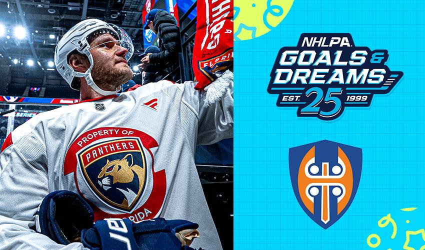 NHLPA Goals & Dreams and Aleksander Barkov donate $20,000 in hockey equipment to Tappara Ry in Finland