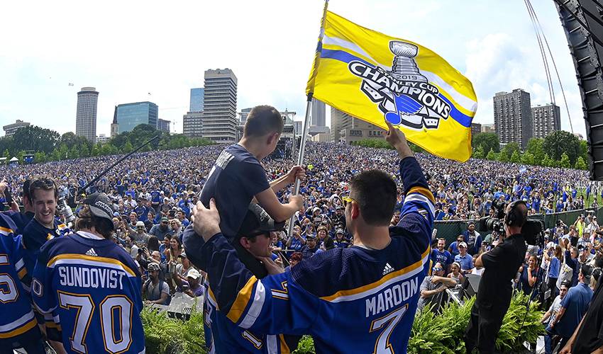 St. Louis Blues 2019 Stanley Cup Champions Double Sided Garden Flag