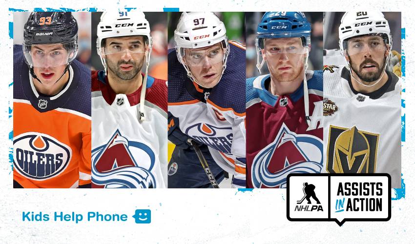 NHLPA launches Assists in Action to celebrate five years of partnership with Kids Help Phone