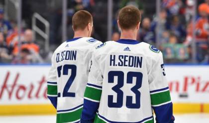 Henrik and Daniel Sedin's 1000th Points Sticks #HockeyTreasures