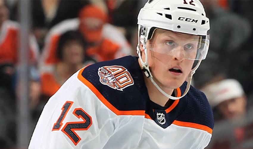 Oilers forward Colby Cave in medically-induced coma after suffering brain bleed