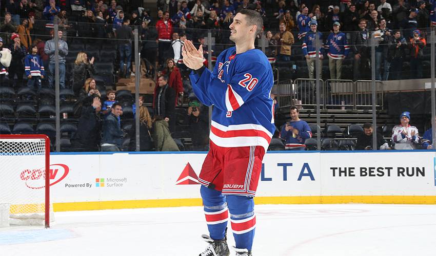 Kreider Plays in 700th Career NHL Game