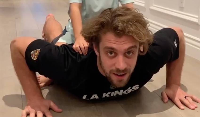 Challenge accepted: Kopitar keeping it fun for the family