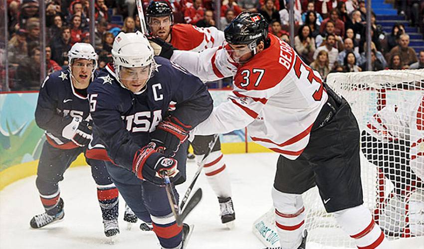 Joe Pavelski represents Team USA during the 2014 Olympics in Sochi