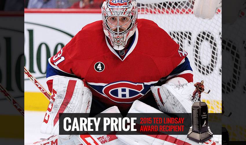 CAREY PRICE NAMED THE 2014-15 TED LINDSAY AWARD RECIPIENT